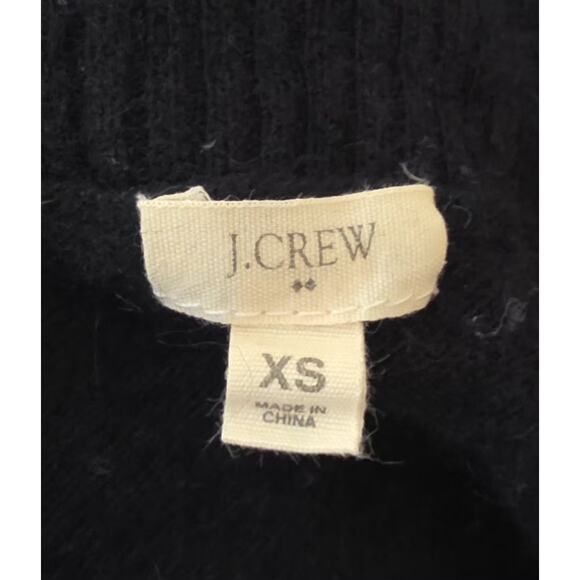 J.Crew Woman XS Pullover Heart Sweater Long Sleeve Wool Cashmere Blend Navy Blue - Picture 3 of 7